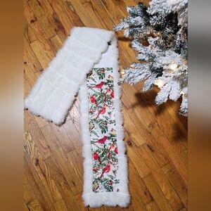 Faux Fur Holiday Table Runner